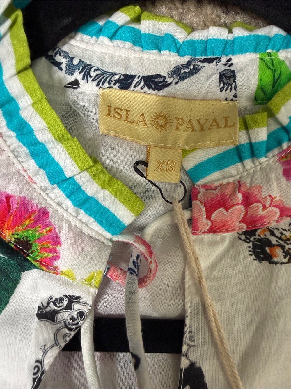 NWT Isla Payal Tropical Floral Maxi Dress floral & Leopard 🐆 XS - Picture 4 of 6